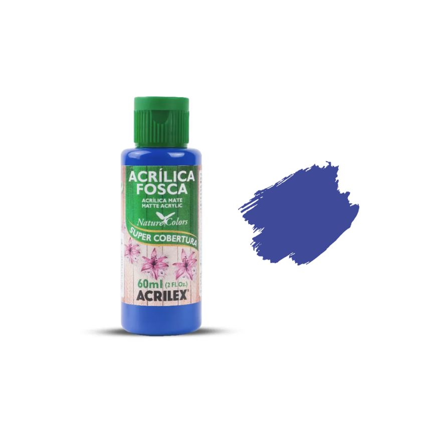 Tinta Acrílica Fosca Azul Intenso
