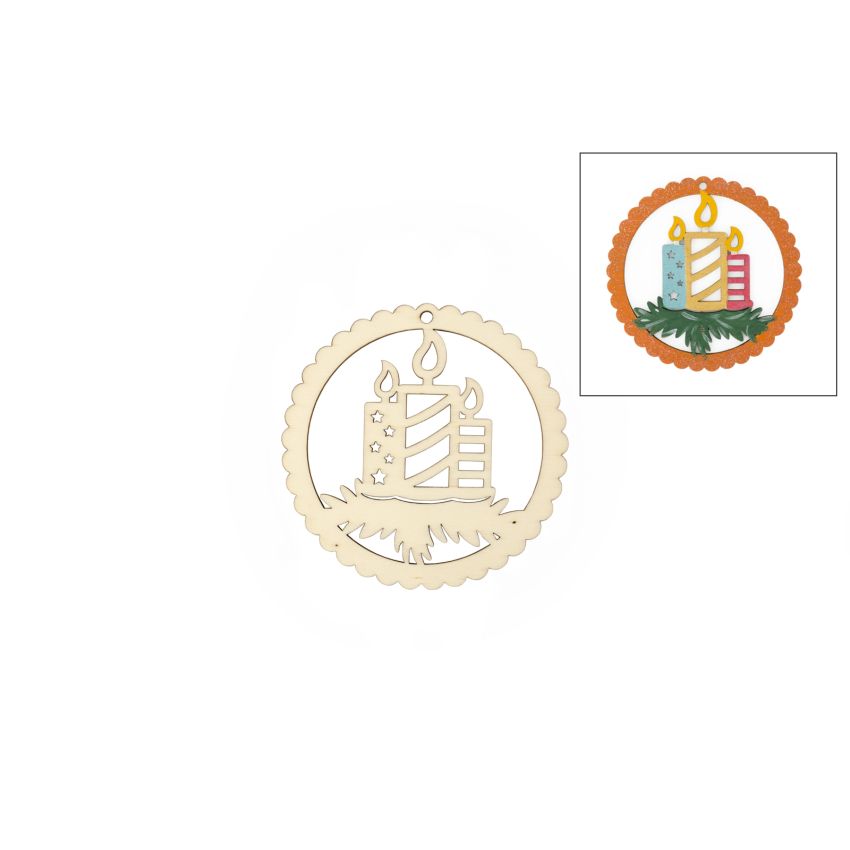 SET 6 APLICACOES VELA 10X0.3CM CHOUPO