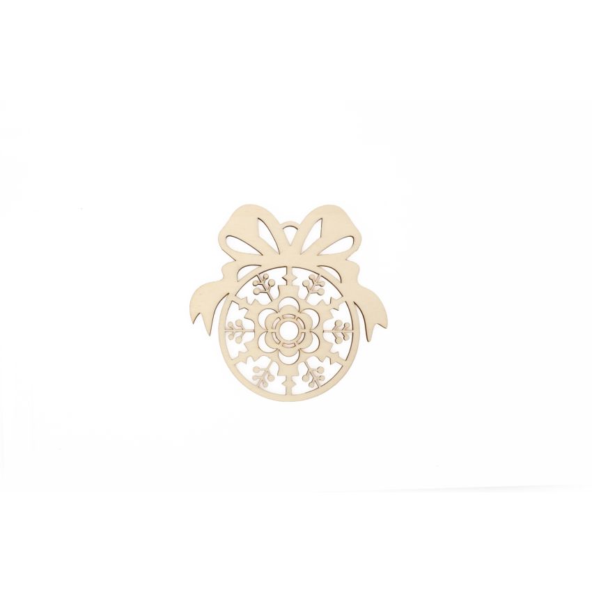 SET 4 BOLAS DE NATAL RENDILHADAS 12X12.6X0.3CM CHOUPO