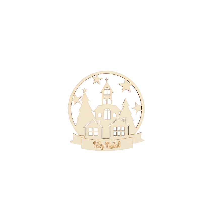 SET 2 BOLAS DE NATAL Feliz Natal 12X12.6X0.3CM CHOUPO