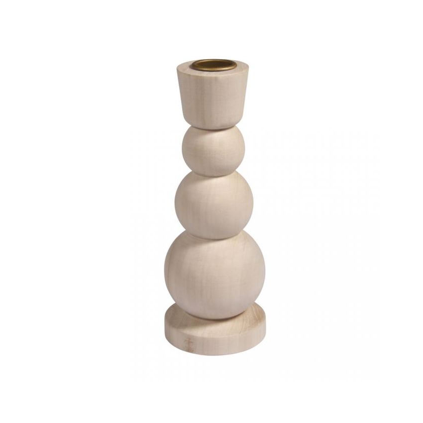 CASTIÇAL MADEIRA D.6.5CM X 16.5CM RAYHER