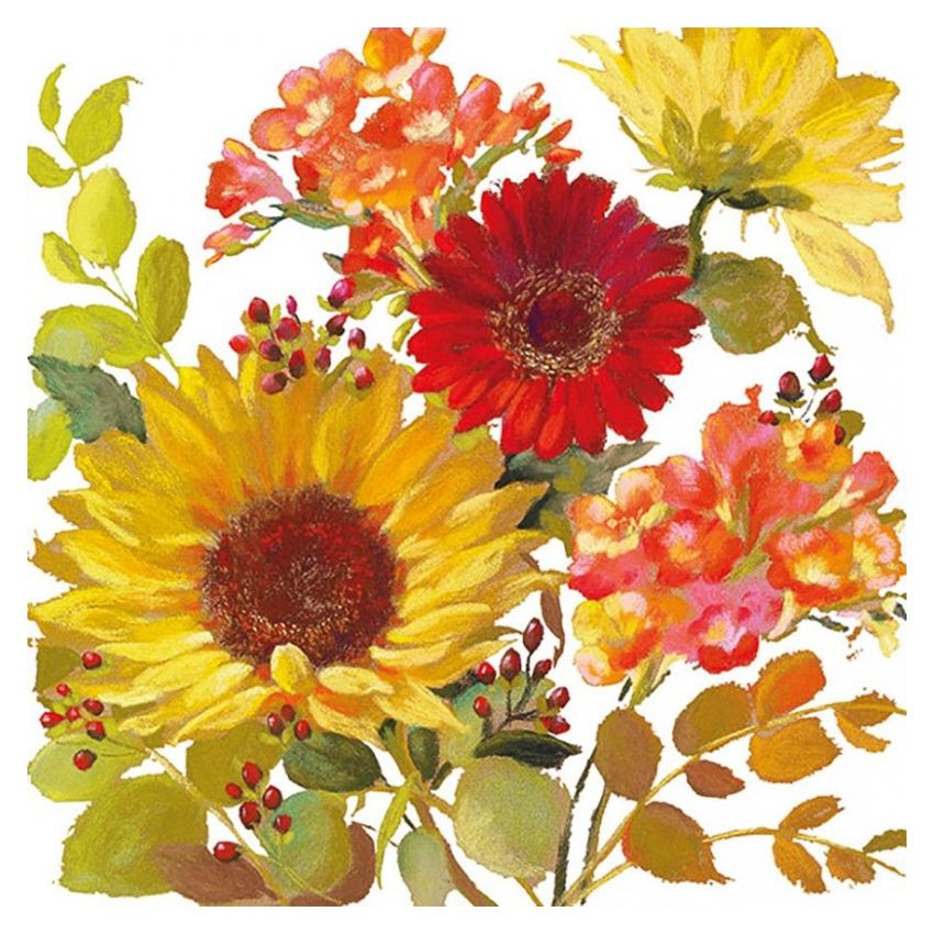 Guardanapo NAPKIN 33 SUNNY FLOWERS 30x30cm