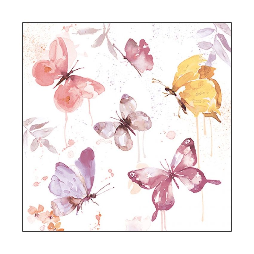 Guardanapo BUTTERFLY COLLECTION ROSE 30x30cm