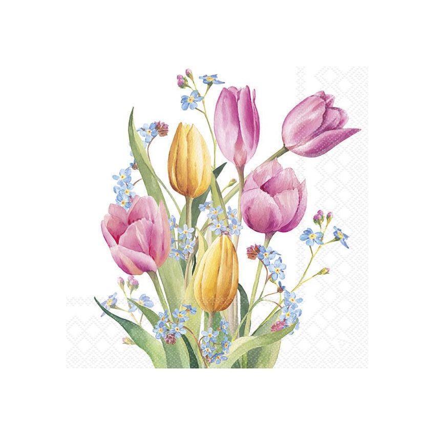 Guardanapo TULIPS BOUQUET 30x30cm