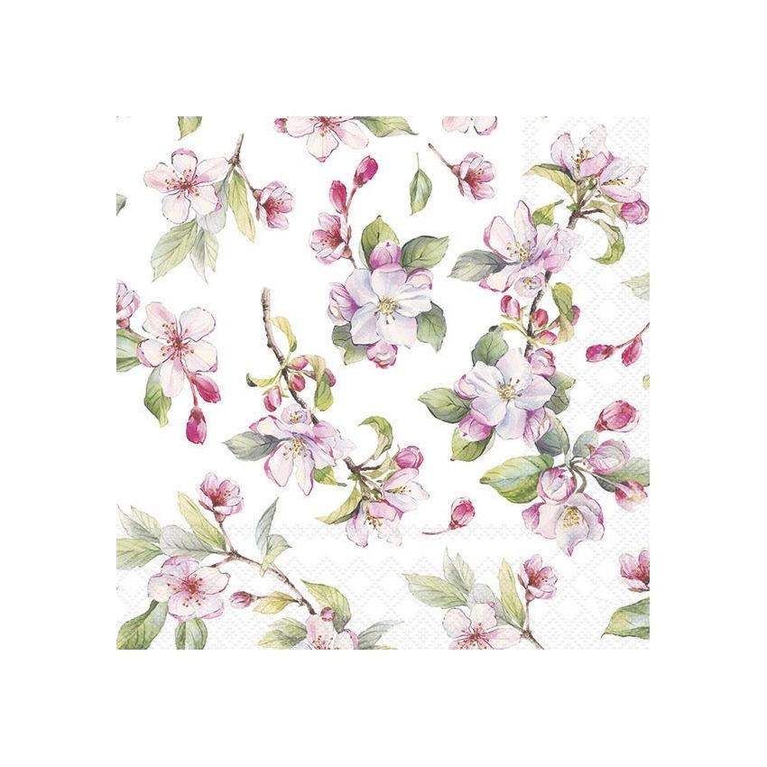 Guardanapo SPRING BLOSSOM WHITE 30x30cm