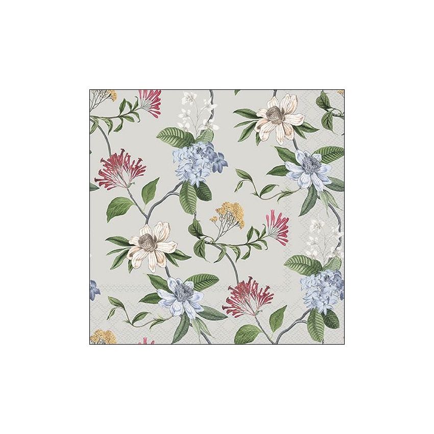 Guardanapo FLORAL MIX GREY 30x30cm