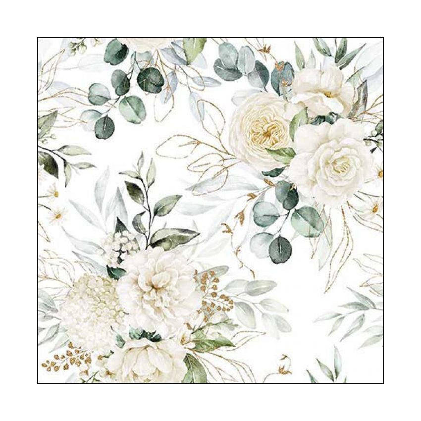 Guardanapo EUCALYPTUS AND ROSES 30x30cm