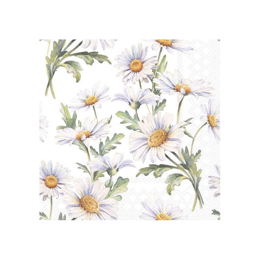 Guardanapo BEAUTIFUL DAISIES WHITE 30x30cm