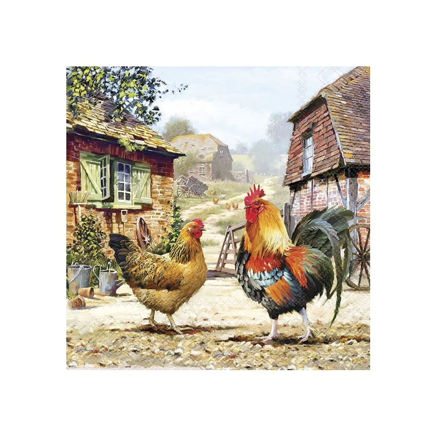 Guardanapo ROOSTER RANCH 30x30cm