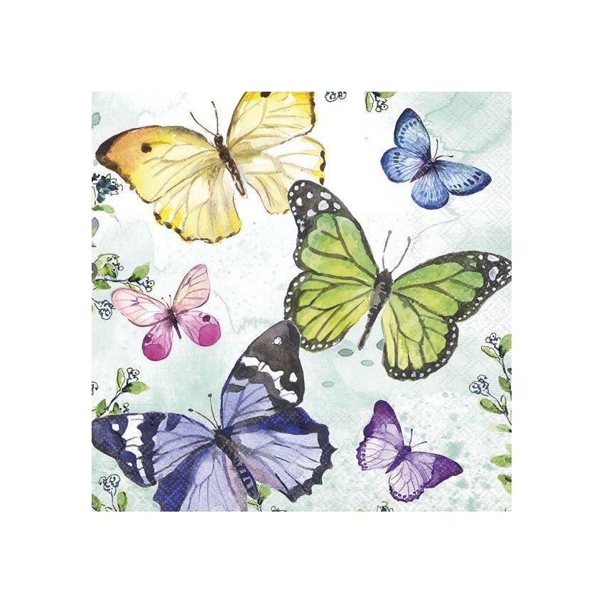 Guardanapo FLUTTERING BUTTERFLIES 30x30cm