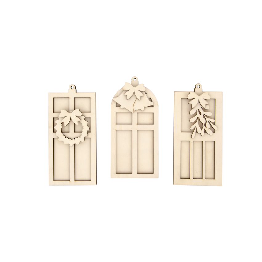 SET 3 CONJUNTOS PENDUROS PORTA 6X13X0.3CM CHOUPO