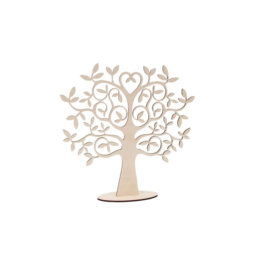 ÁRVORE 42.4X42.5X0.6CM C/ BASE 20X8X0.6CM CHOUPO