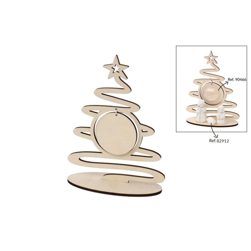 ARVORE NATAL 18.5X24.5X0.6CM CHOUPO C/ BASE