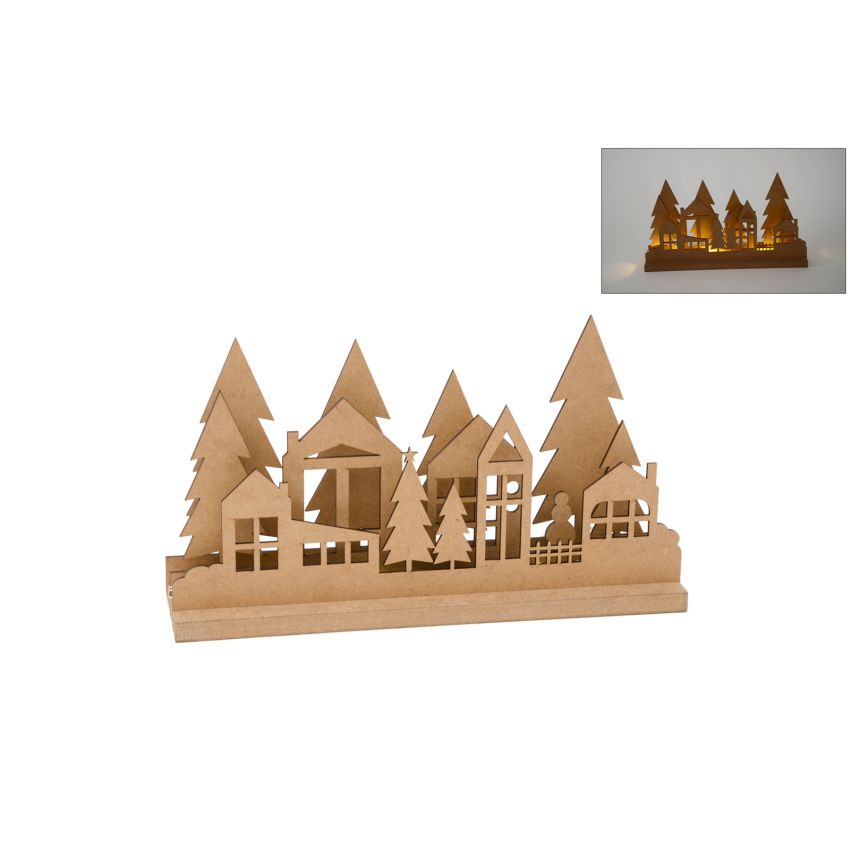 CENARIO NATAL C/LED 30X8X16X1.2CM MDF