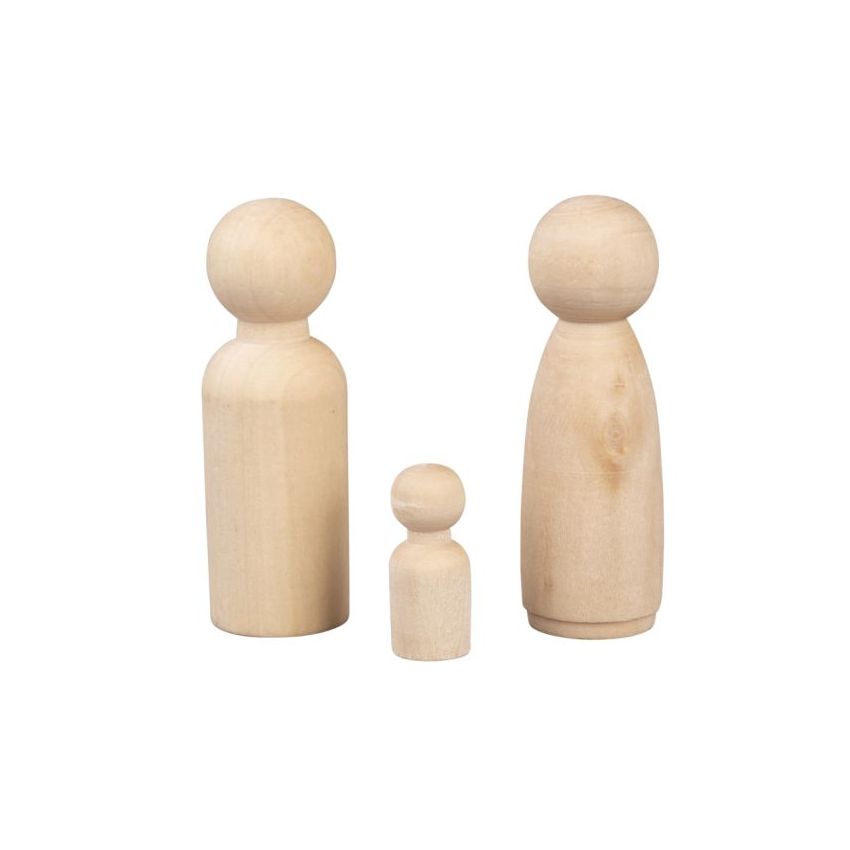 CONJ. 3 FIGURAS MADEIRA 7.7-3.3CM RAYHER