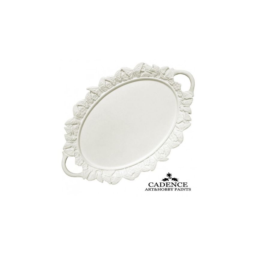 BANDEJA BORBOLETAS RESINA CADENCE 37x25 CM