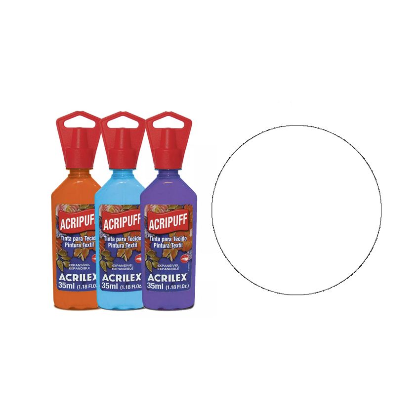 TINTA TECIDO 35ML ACRIPUFF BRANCO 04812519 ACRILEX 
