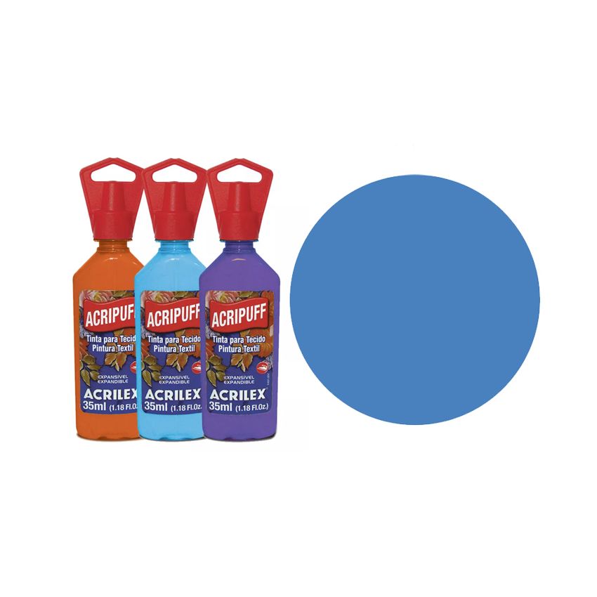 TINTA TECIDO 35ML ACRIPUFF AZUL CELESTE 04812503 ACRILEX 