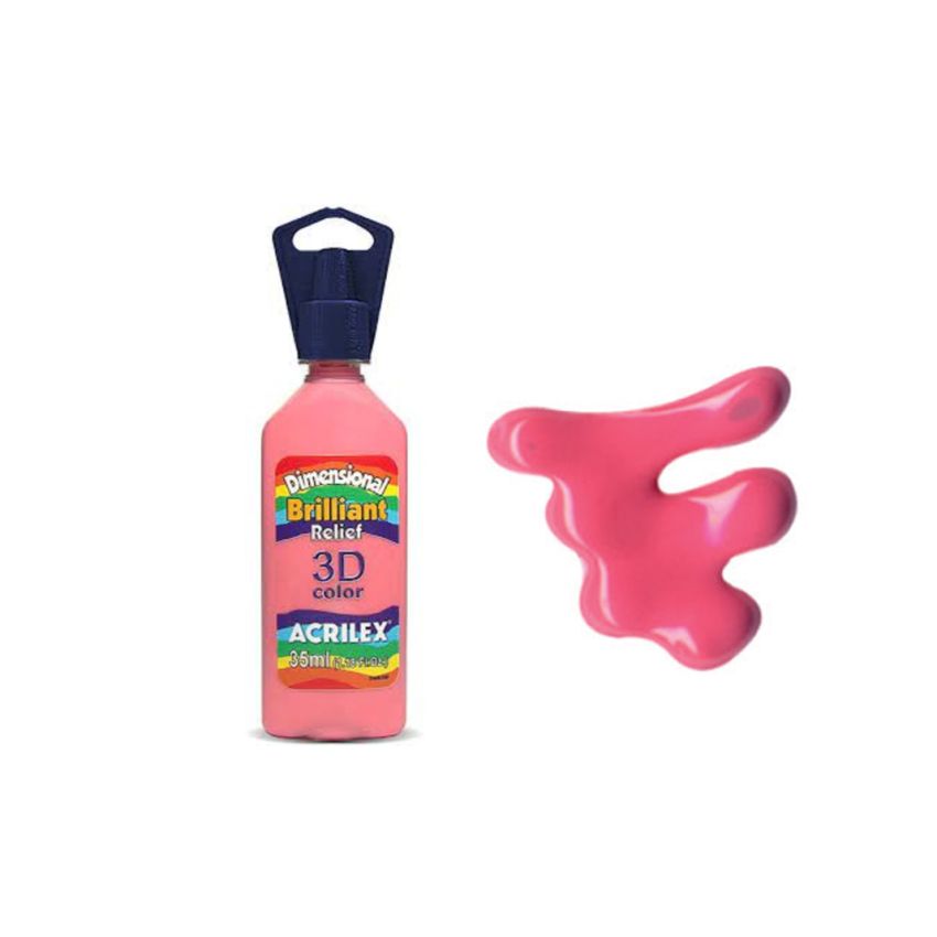 DIMENSIONAL RELEVO 3D BRILH. 35ML ROSA CHA 12112567 ACRILEX 