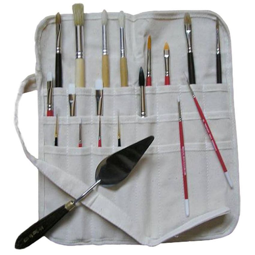 PORTA PINCEIS 29 X 32CM ALGODÃO BRANCO