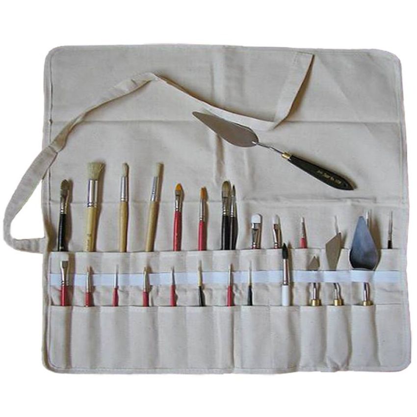 PORTA PINCEIS 58 X 47CM ALGODÃO CRU