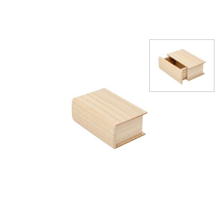 CAIXA LIVRO C/GAVETA 13X8.5X5CM