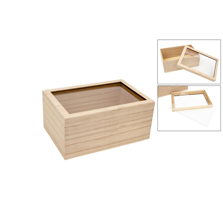 CAIXA 30X20X14CM C/ TAMPA ACRILICA