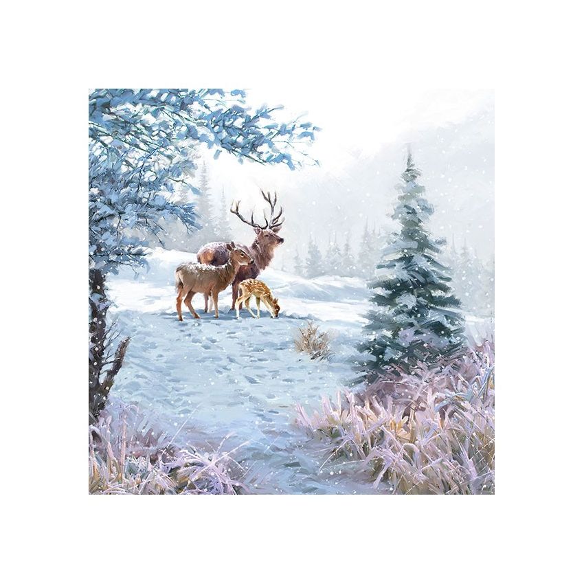 Guardanapo Deer Family 30x30cm