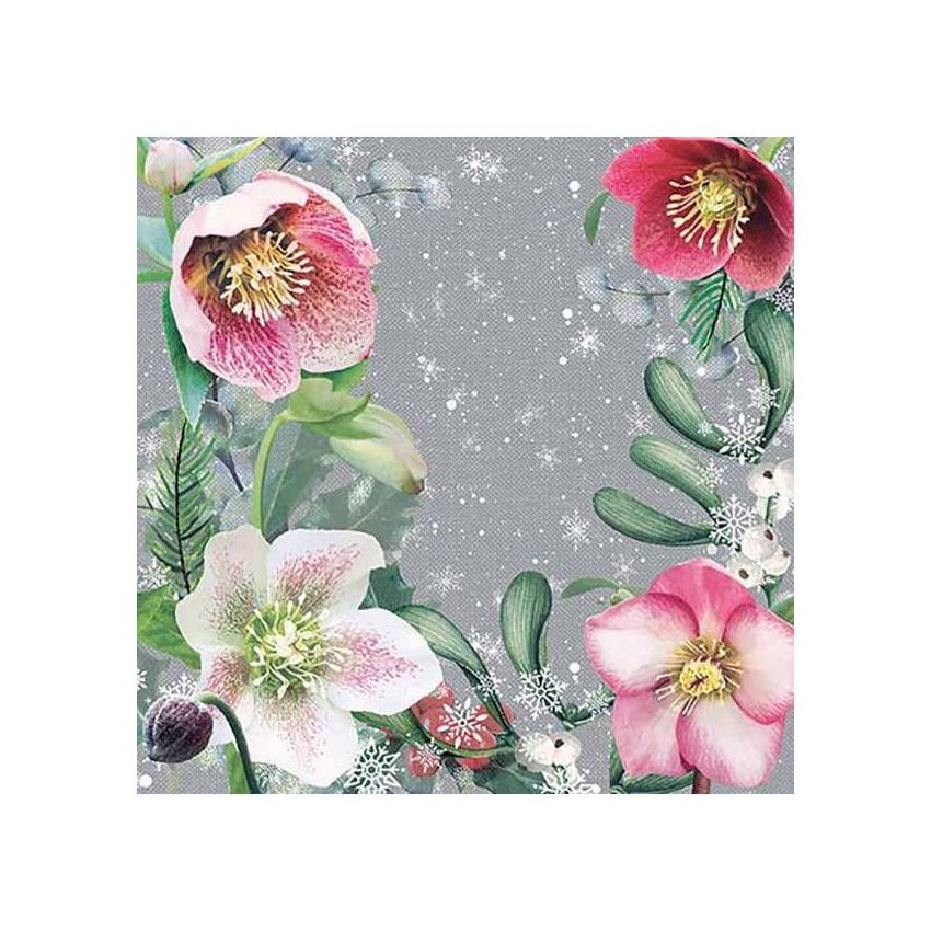 Guardanapo HELLEBORUS ORIENTALIS GREY 30x30cm