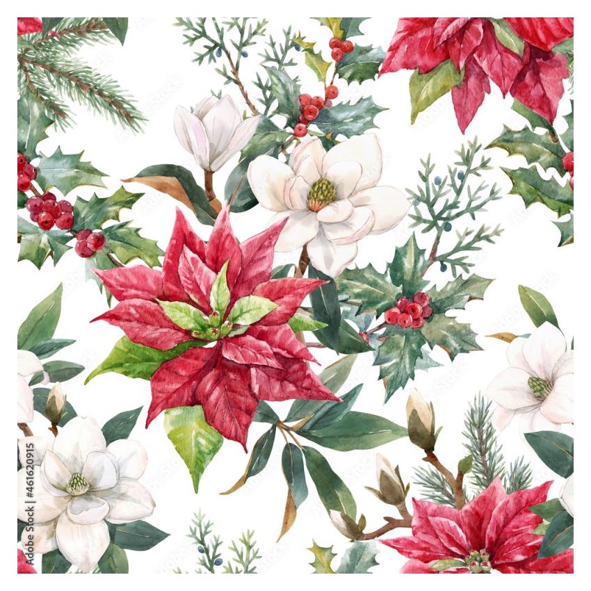 Guardanapo CHRISTMAS FLORALS 30x30cm