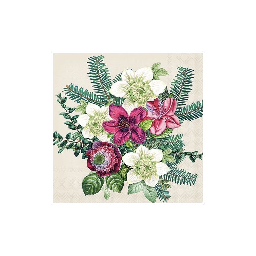 Guardanapo AZALEA AND HELLEBORUS CREAM 30x30cm