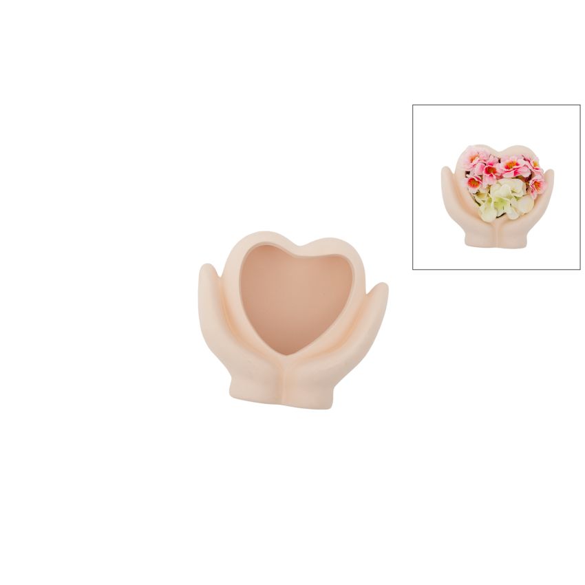 MAOS C/ CORAÇAO ABERTO 17.5X15X7CM