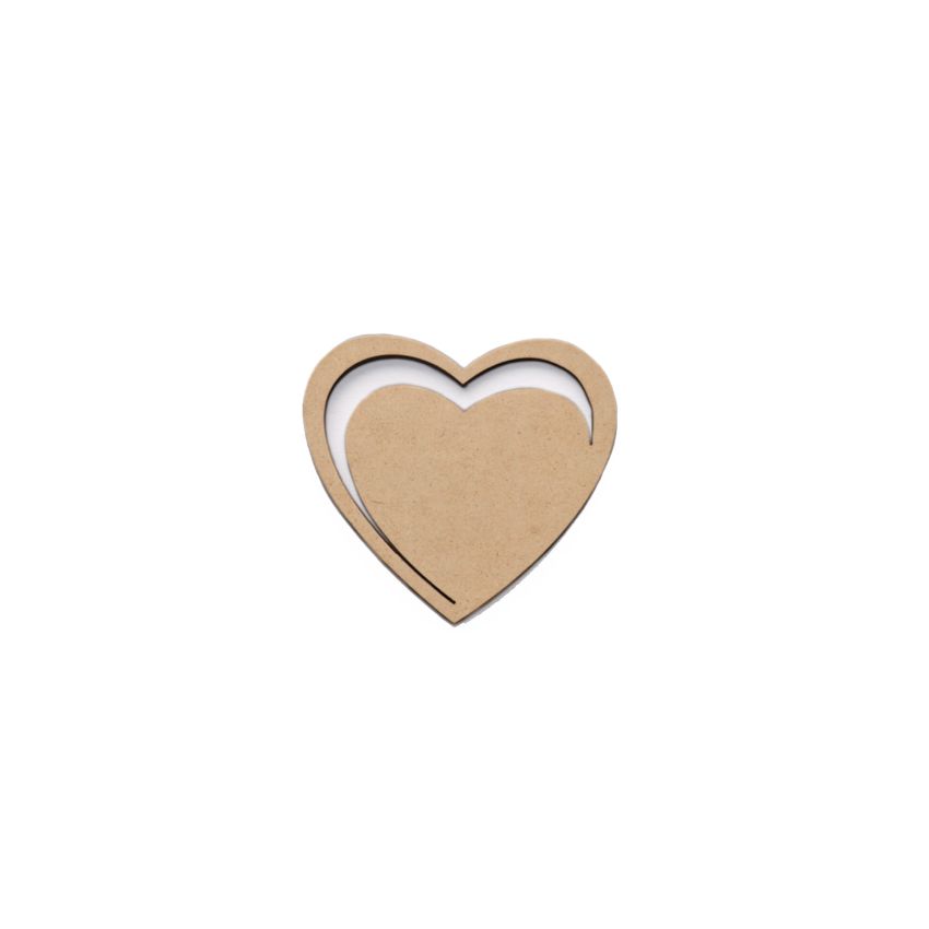 SET 12 CORACOES 10X9.5X0.3CM MDF