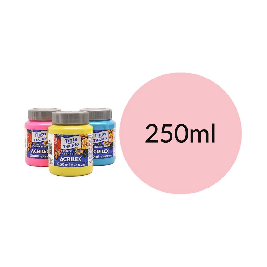 Tinta Tecido 250ML Rosa Bebe