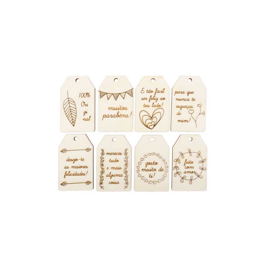 SET 8 APLICAÇÕES AMOR 10X0.3CM CHOUPO