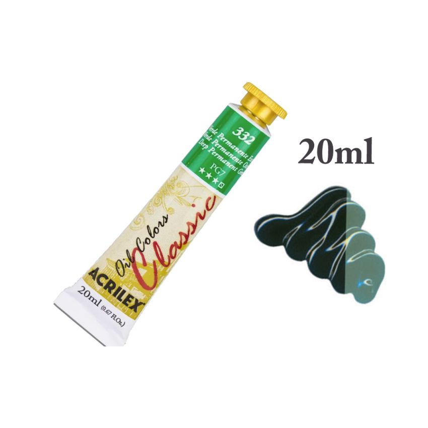 Tinta de Oleo Verde Permanente Escuro