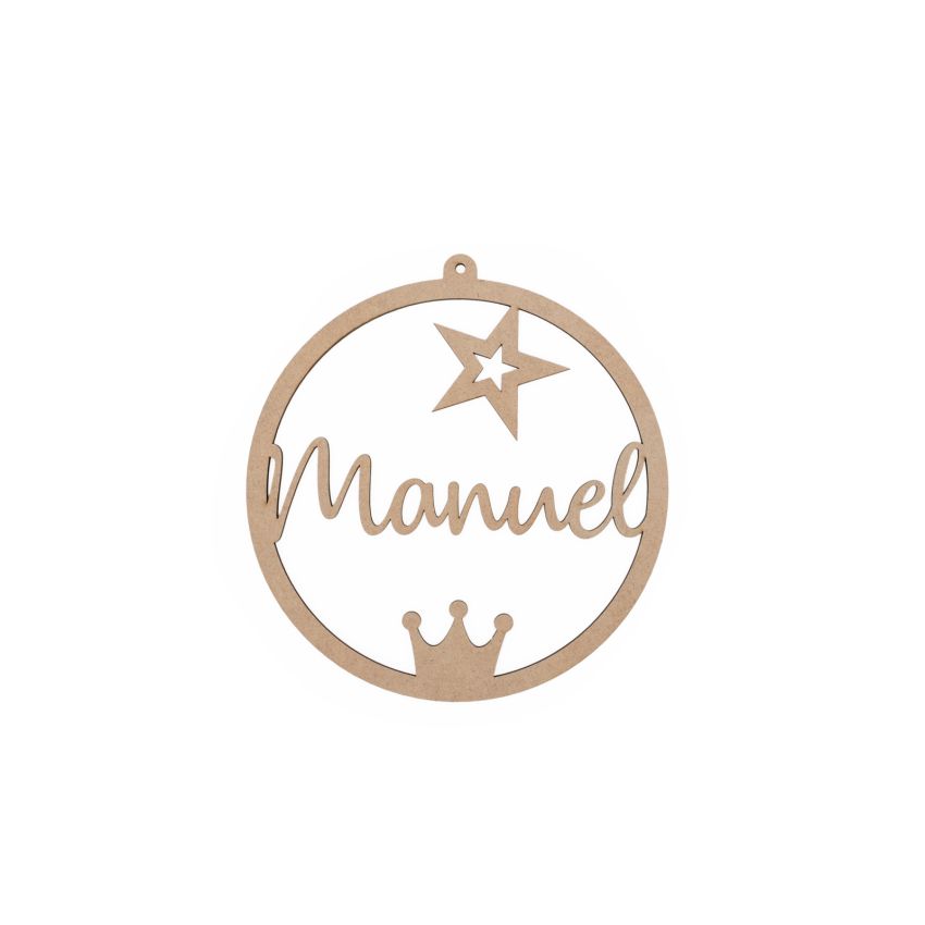 CAÇA SONHOS C/ COROA C/ NOME PERSONALIZAVEL D.10X0.3CM