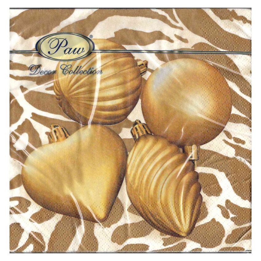 Guardanapo ENFEITES DOURADOS 30x30cm