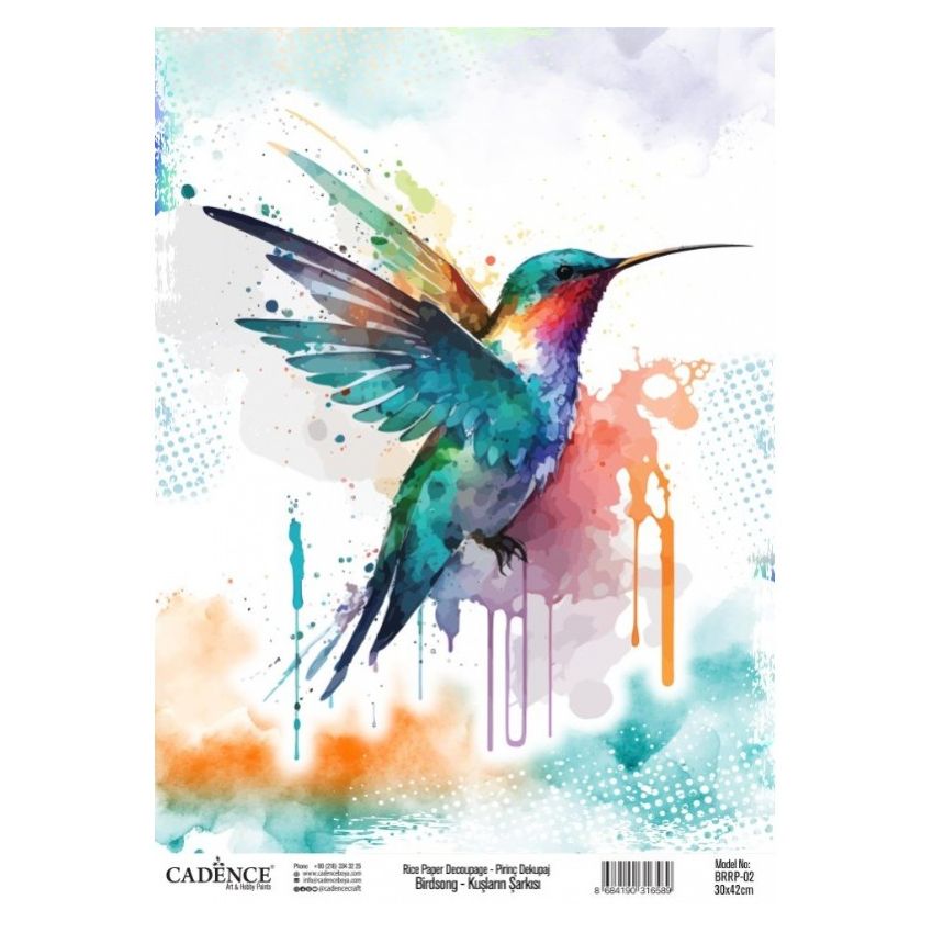 PAPEL ARROZ II 30x42 CM CADENCE - BIRDSONG COLLECTION