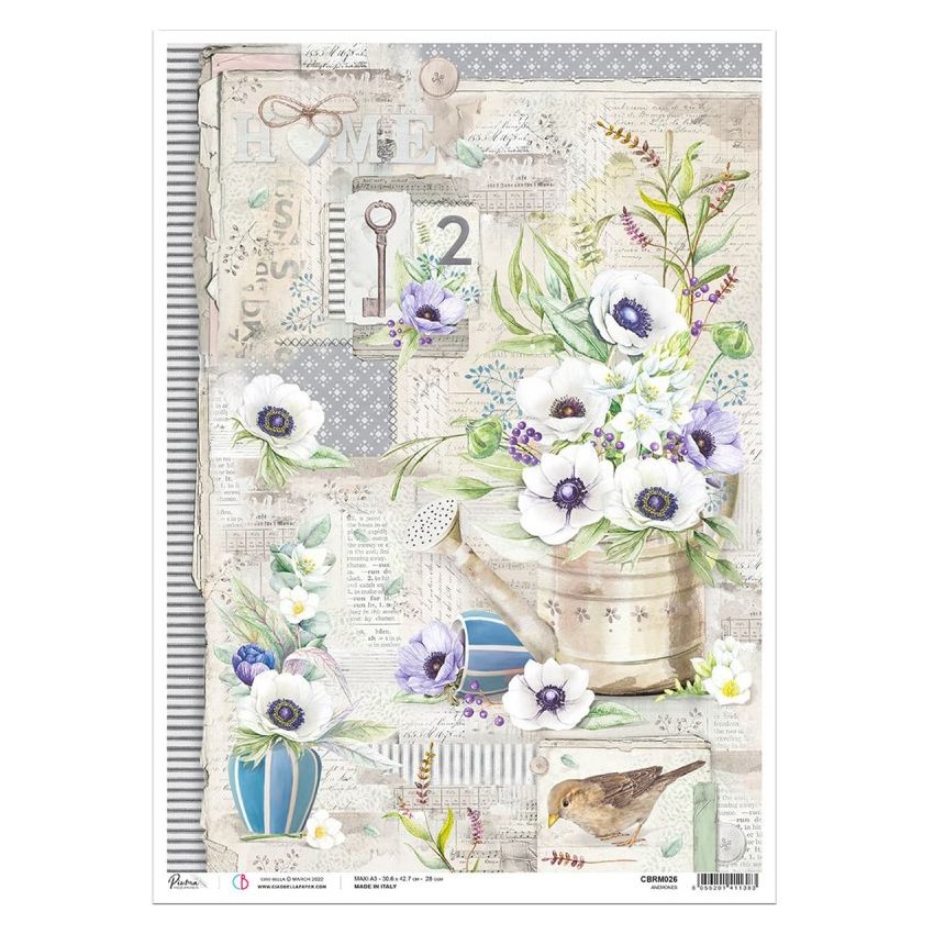 Rice Paper A3 Anemones