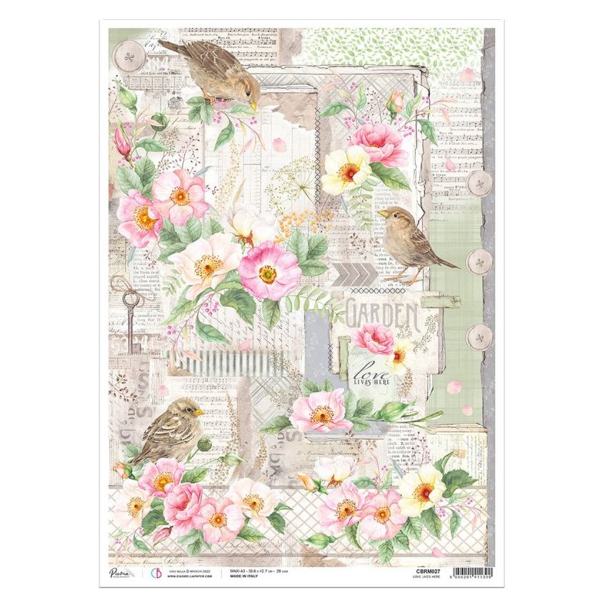 Rice Paper A3 Love lives Here