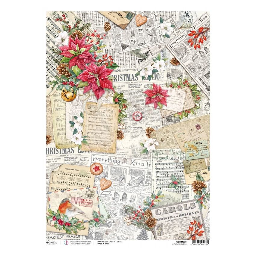 Rice Paper A3 Piuma Christmas Carols