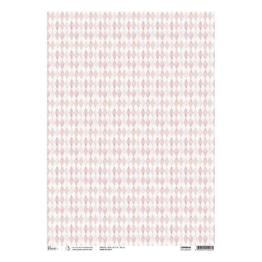 Rice Paper A3 Piuma Pink Lozenges