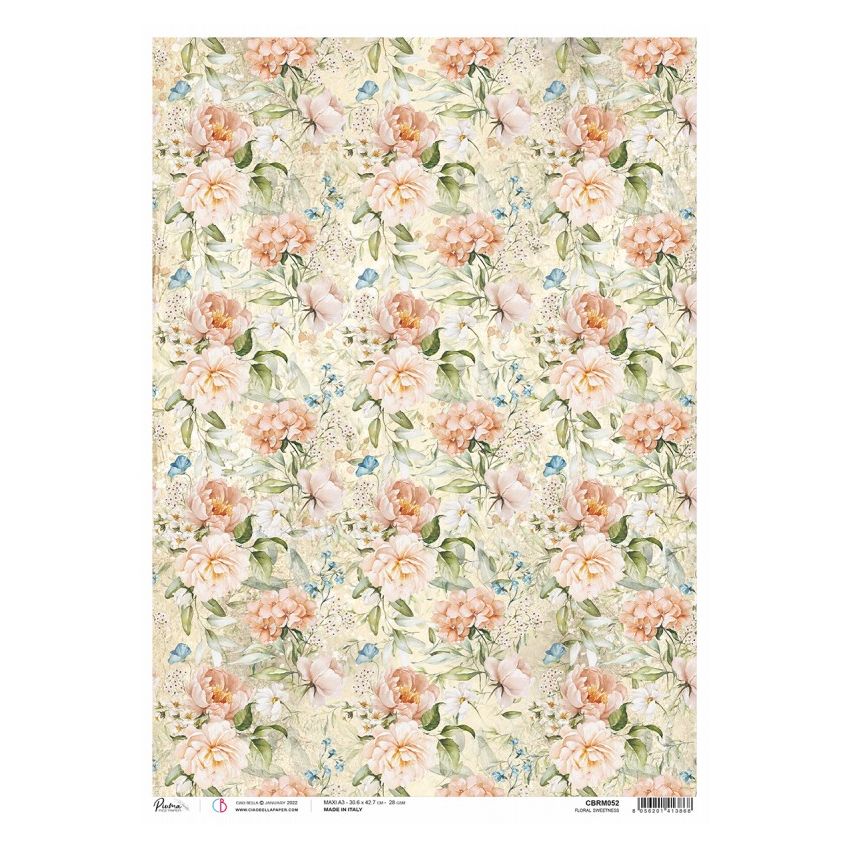 Rice Paper A3 Piuma Floral Sweetness