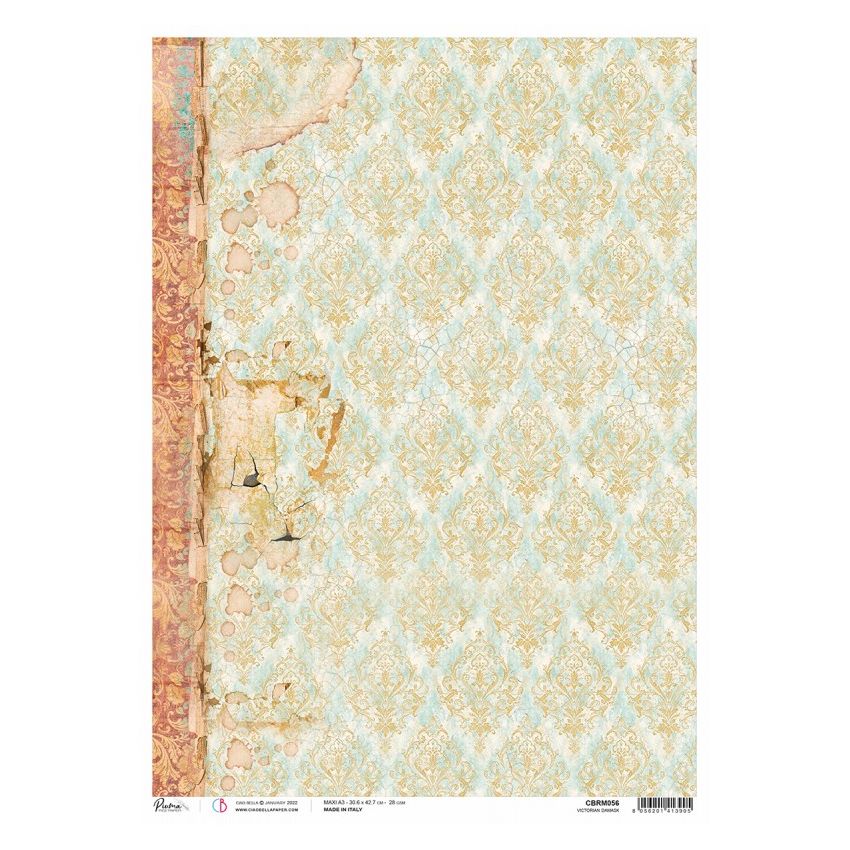 Rice Paper A3 Piuma Victorian Damask