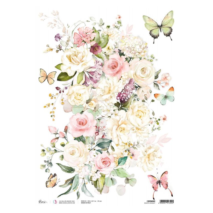 Rice Paper A3 Piuma Majestic bouquet