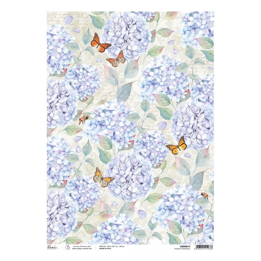 Rice Paper A3 Piuma Scented hydrangeas