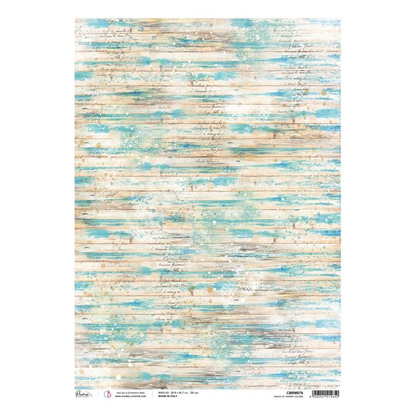 Rice Paper A3 Piuma Dance of marine colors