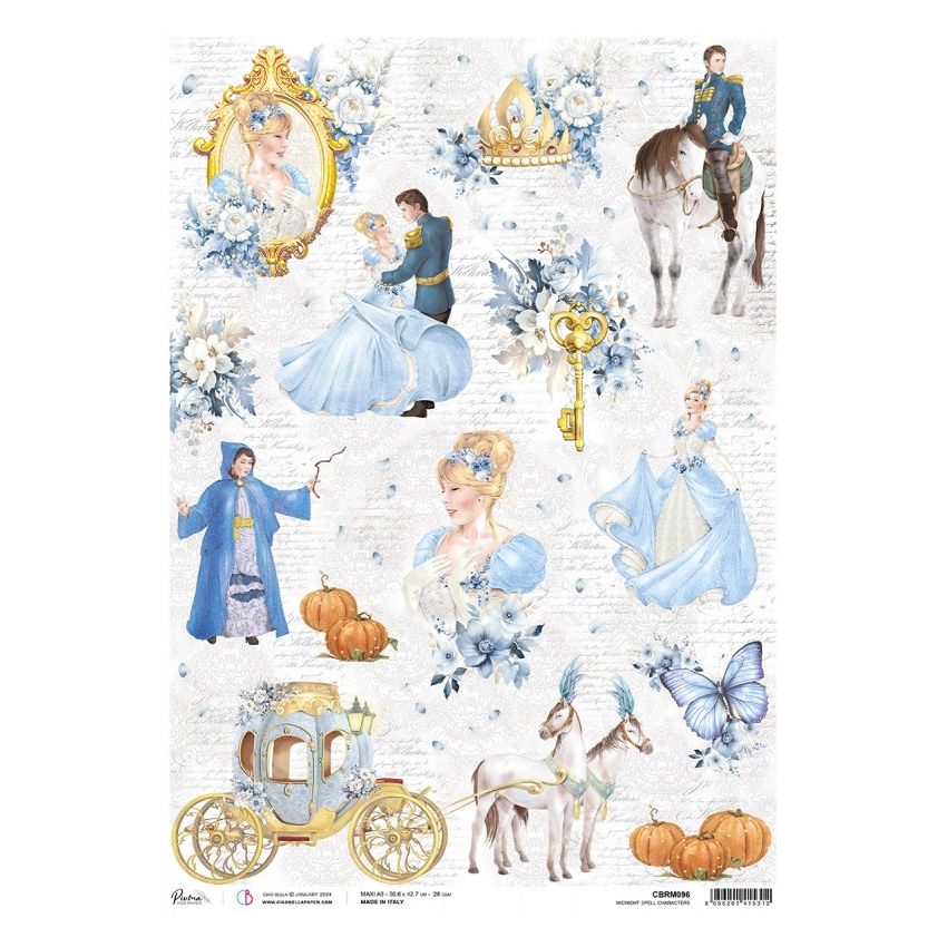 Rice Paper A3 Piuma Midnight spell characters