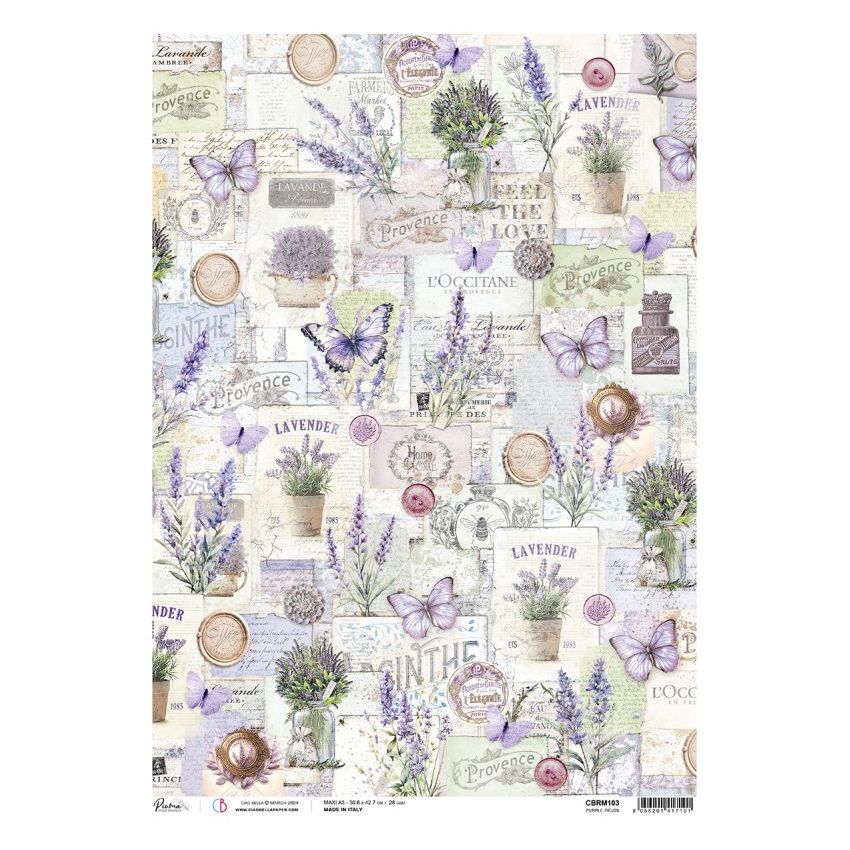 Rice Paper A3 Piuma Purple Fields